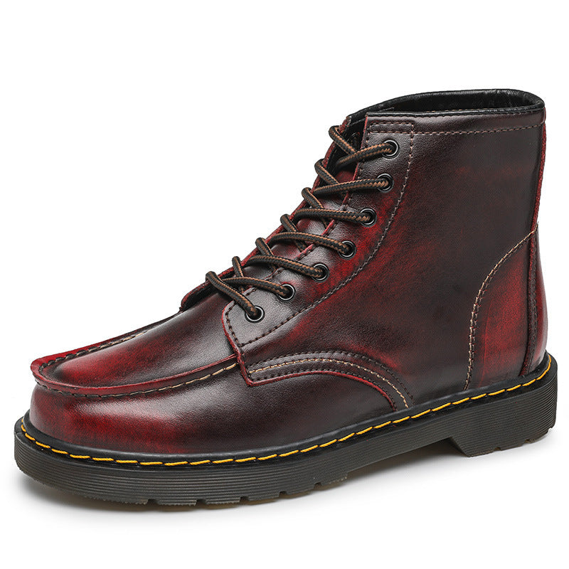 Men's High-Top Cowhide Martin Boots