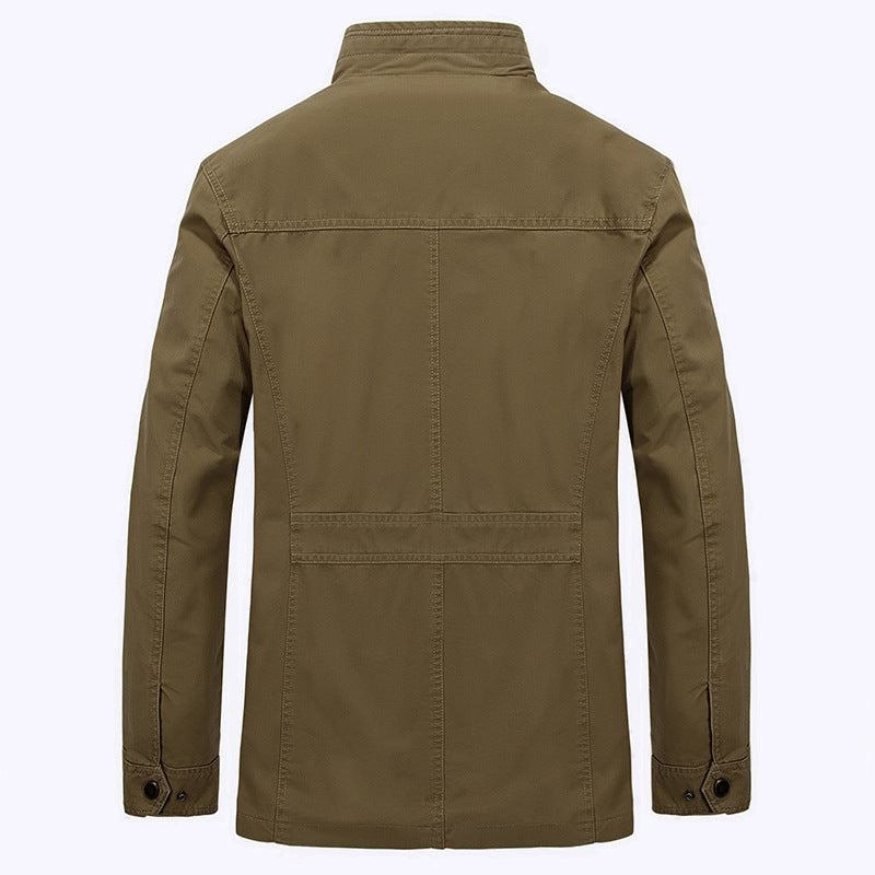 Men's Casual Mid-Length Cotton Jacket