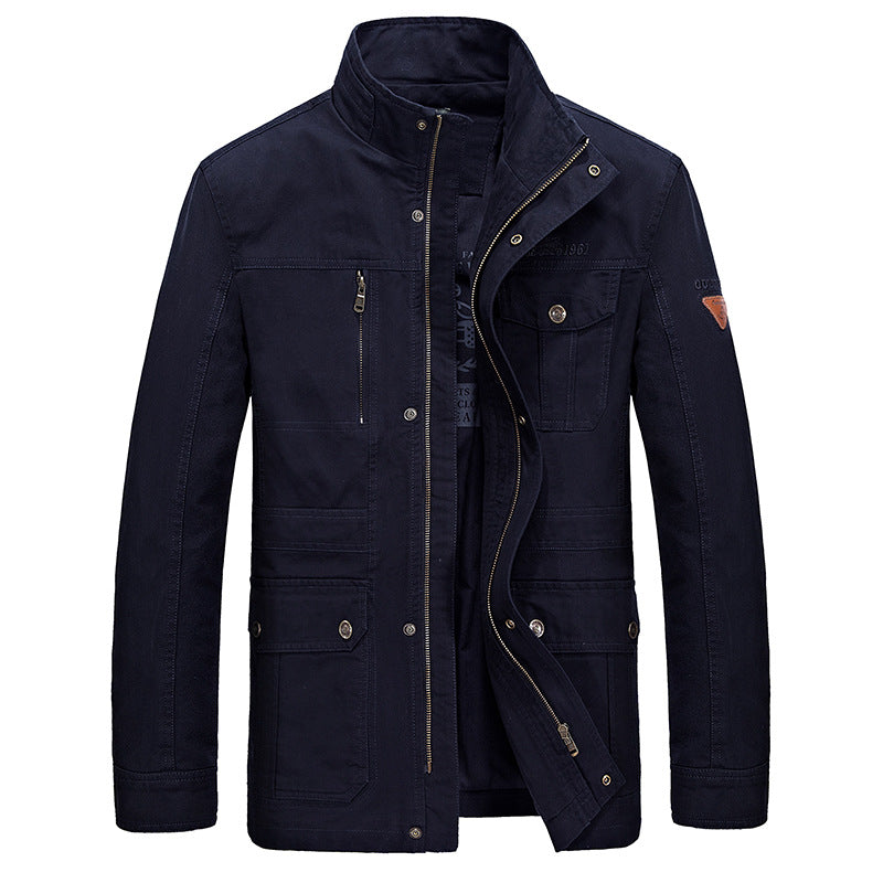 Men's Casual Mid-Length Cotton Jacket