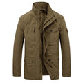 Men's Casual Mid-Length Cotton Jacket