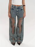 Gradient Straight-Leg Jeans