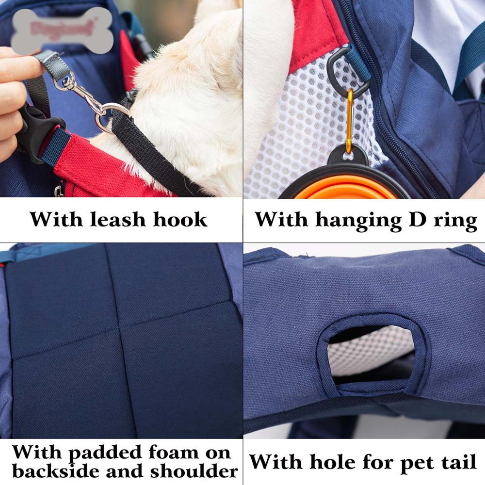 Striped Mesh Dog Backpack