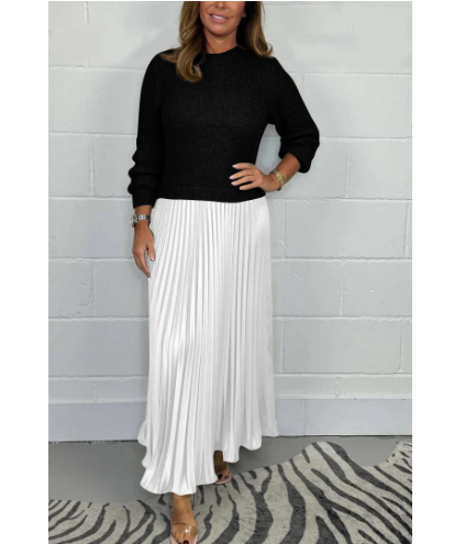 Alice Long Jumper with Pleated Skirt Dress