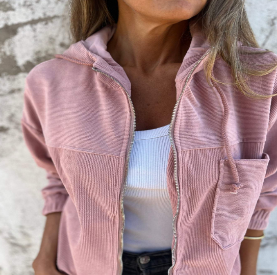 Elizabeth Hooded Zip Casual Jacket