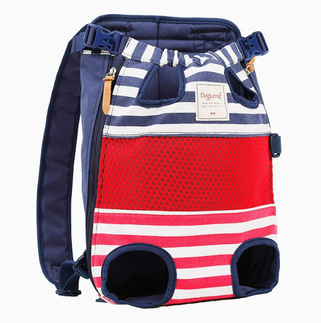 Striped Mesh Dog Backpack