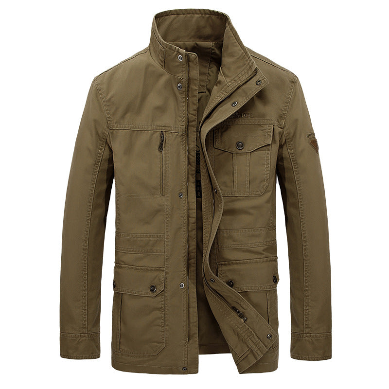 Men's Casual Mid-Length Cotton Jacket