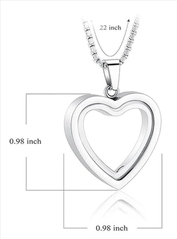 Heartfelt Remembrance: Stainless Steel Heart-Shaped Pendant