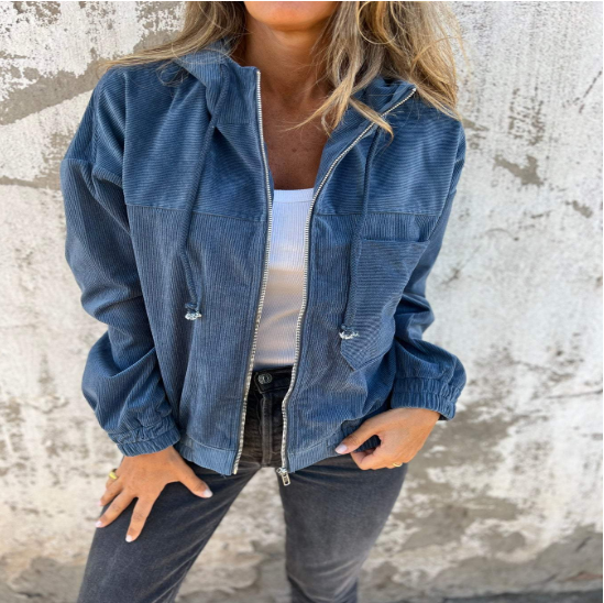 Elizabeth Hooded Zip Casual Jacket