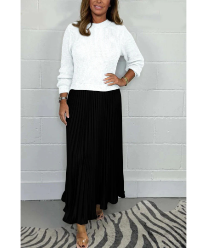 Alice Long Jumper with Pleated Skirt Dress