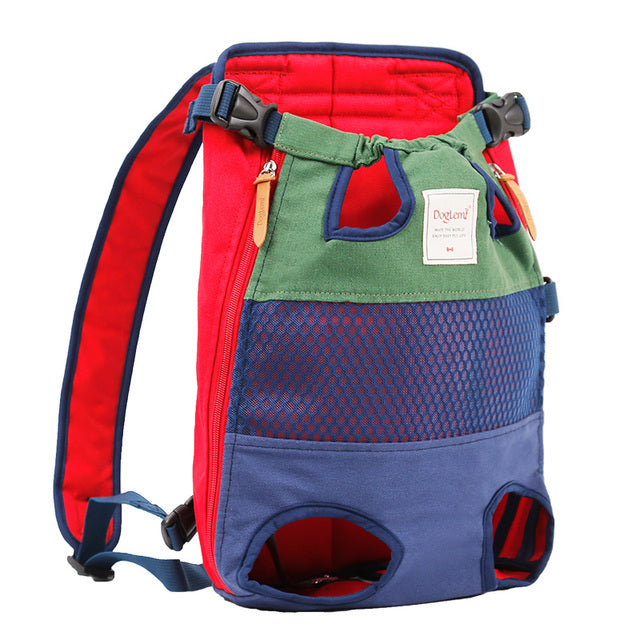 Striped Mesh Dog Backpack