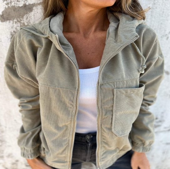 Elizabeth Hooded Zip Casual Jacket