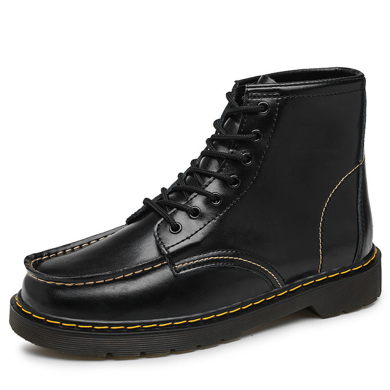 Men's High-Top Cowhide Martin Boots