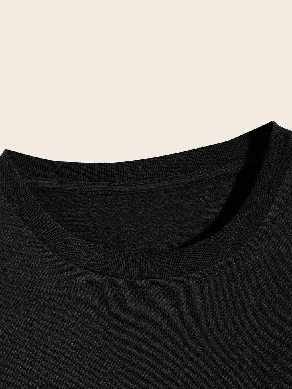 Men's Casual Crew Neck Rose Print T-Shirt