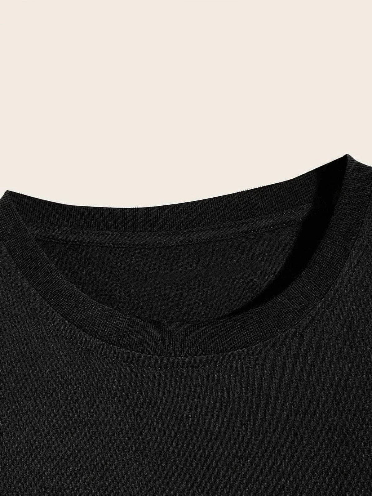 Men's Casual Crew Neck Rose Print T-Shirt